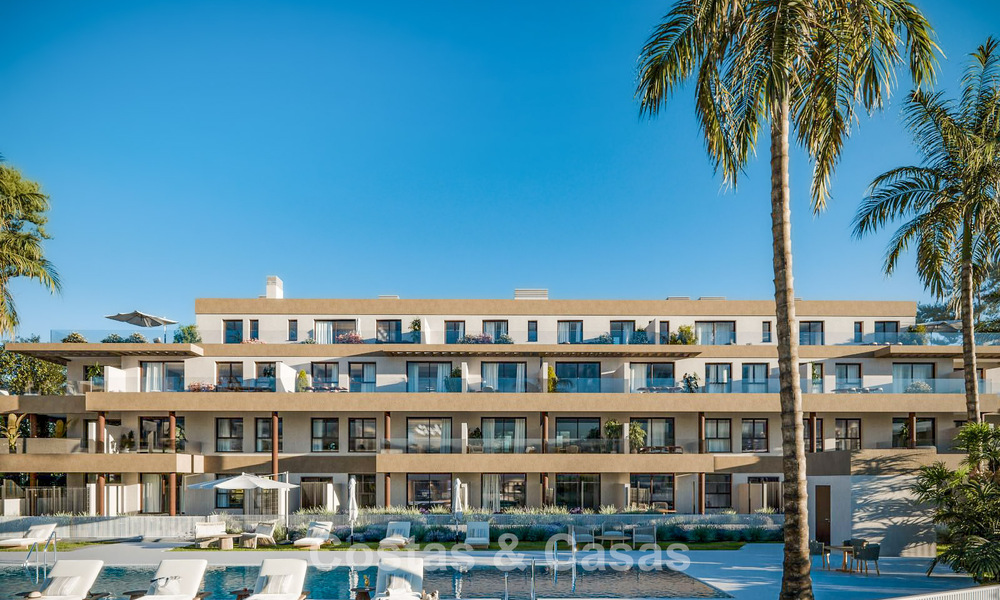 Nuevos y modernos apartamentos con vistas panorámicas al mar en Mijas Costa, Costa del Sol 791704