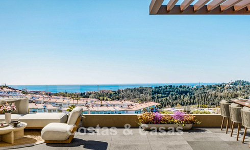 Nuevos y modernos apartamentos con vistas panorámicas al mar en Mijas Costa, Costa del Sol 791705