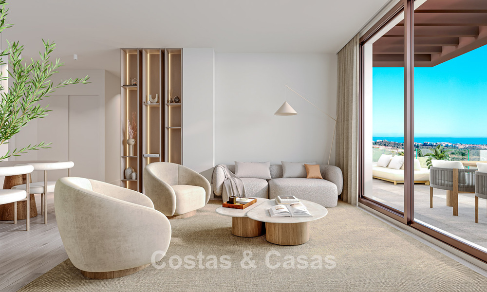 Nuevos y modernos apartamentos con vistas panorámicas al mar en Mijas Costa, Costa del Sol 791709