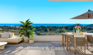 Elegantes apartamentos de obra nueva con vistas panorámicas al mar en venta en Mijas Costa, Costa del Sol 791717 