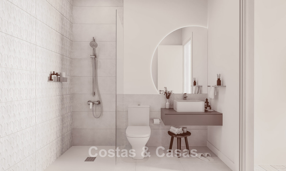 Elegantes apartamentos de obra nueva con vistas panorámicas al mar en venta en Mijas Costa, Costa del Sol 791720