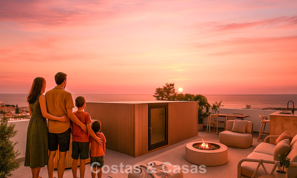 Villas adosadas modernas en venta con vistas de 360°, Mijas Costa, Costa del Sol 791800