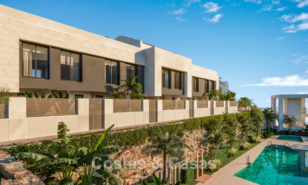 Villas adosadas modernas en venta con vistas de 360°, Mijas Costa, Costa del Sol 791806