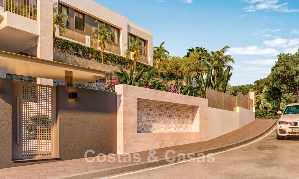 Villas adosadas modernas en venta con vistas de 360°, Mijas Costa, Costa del Sol 791811