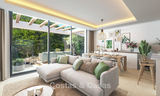Adosados contemporáneos de diseño moderno en venta en un entorno de golf en Mijas Costa, Costa del Sol 791825 