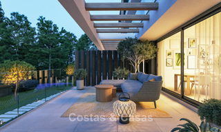 Adosados contemporáneos de diseño moderno en venta en un entorno de golf en Mijas Costa, Costa del Sol 791827 