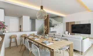 Adosados contemporáneos de diseño moderno en venta en un entorno de golf en Mijas Costa, Costa del Sol 791831 
