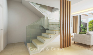 Adosados contemporáneos de diseño moderno en venta en un entorno de golf en Mijas Costa, Costa del Sol 791833 