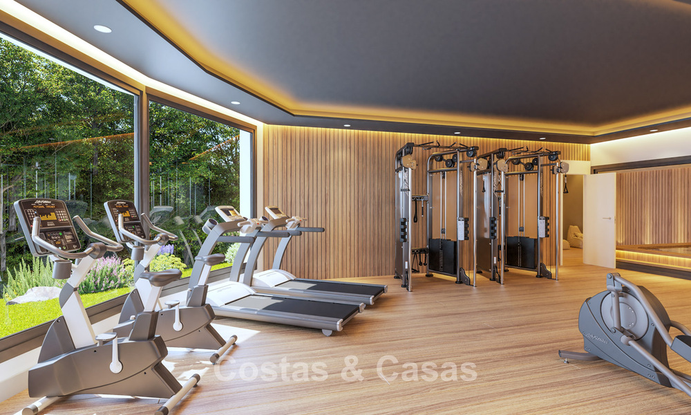 Adosados contemporáneos de diseño moderno en venta en un entorno de golf en Mijas Costa, Costa del Sol 791835