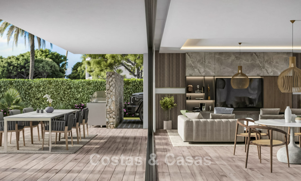 Nueva villa de diseño de alta gama en venta en una comunidad con vigilancia permanente en Sotogrande, Costa del Sol 792093