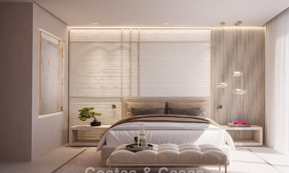 Apartamentos sobre plano en venta en una moderna urbanización de golf en la New Golden Mile entre Marbella y Estepona 792334