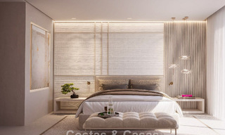Apartamentos sobre plano en venta en una moderna urbanización de golf en la New Golden Mile entre Marbella y Estepona 792334 