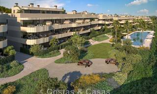 Apartamentos sobre plano en venta en una moderna urbanización de golf en la New Golden Mile entre Marbella y Estepona 792339 