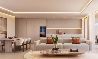 Apartamentos sobre plano en venta en una moderna urbanización de golf en la New Golden Mile entre Marbella y Estepona 792344 