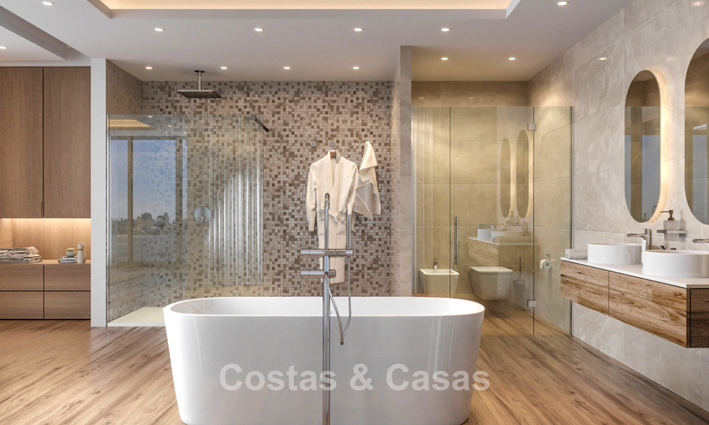 Villa minimalista de nueva construcción en venta a poca distancia de la playa y servicios en Guadalmina Baja, Marbella 792659