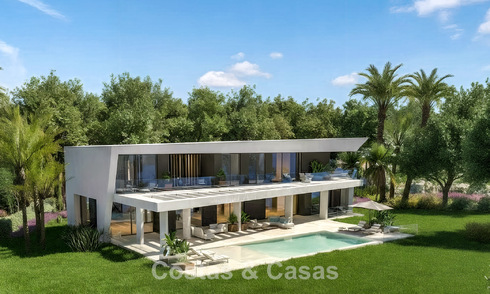 Villa minimalista de nueva construcción en venta a poca distancia de la playa y servicios en Guadalmina Baja, Marbella 792661