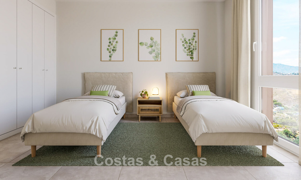 Adosados contemporáneos con impresionantes vistas al mar en venta en La Cala de Mijas, Costa del Sol 792665