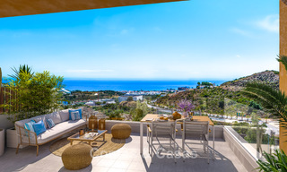 Adosados contemporáneos con impresionantes vistas al mar en venta en La Cala de Mijas, Costa del Sol 792674 