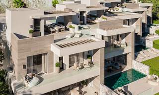 5 villas adosadas modernistas en venta con vistas panorámicas al mar en La Quinta, Benahavís - Marbella 795597 