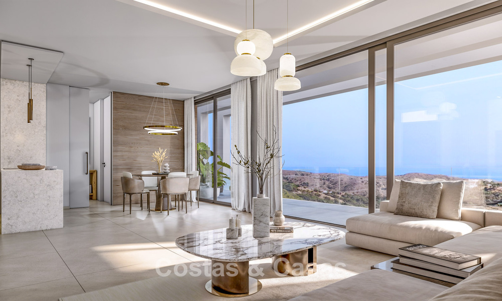 Villa de obra nueva sobre plano con arquitectura sofisticada y vistas panorámicas al mar en venta en Marbella - Benahavís 792684