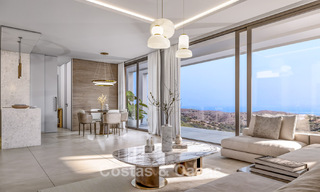 Villa de obra nueva sobre plano con arquitectura sofisticada y vistas panorámicas al mar en venta en Marbella - Benahavís 792684 