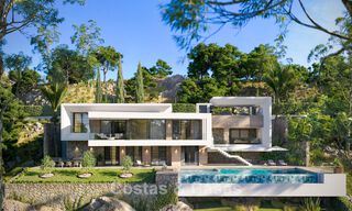 Villa de obra nueva sobre plano con arquitectura sofisticada y vistas panorámicas al mar en venta en Marbella - Benahavís 792686 