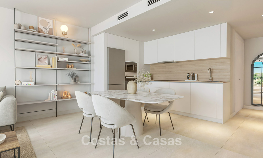 Modernos apartamentos de obra nueva en venta a poca distancia a pie de la playa en Mijas Costa, Costa del Sol 792692