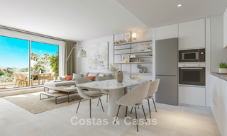 Modernos apartamentos de obra nueva en venta a poca distancia a pie de la playa en Mijas Costa, Costa del Sol 792693 