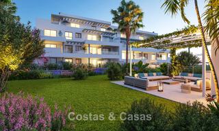 Modernos apartamentos de obra nueva en venta a poca distancia a pie de la playa en Mijas Costa, Costa del Sol 792697 