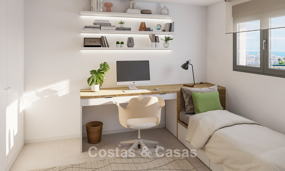 Nuevos apartamentos contemporáneos con vistas panorámicas al mar en venta en Mijas Costa, Mijas 792746