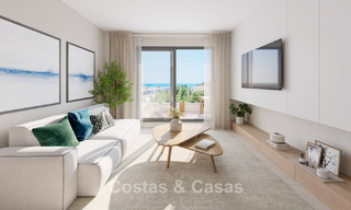 Nuevos apartamentos contemporáneos con vistas panorámicas al mar en venta en Mijas Costa, Mijas 792747 