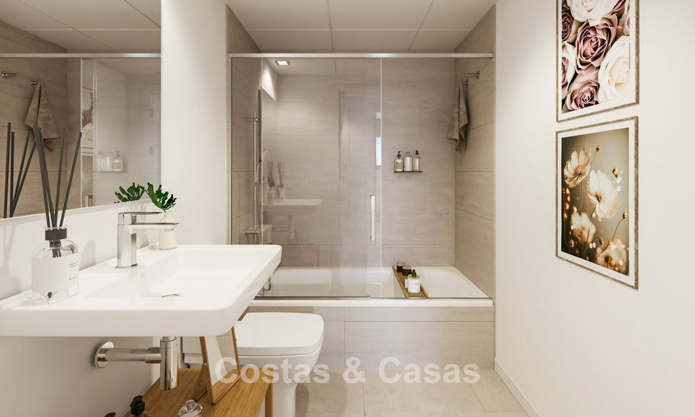 Nuevos apartamentos contemporáneos con vistas panorámicas al mar en venta en Mijas Costa, Mijas 792748