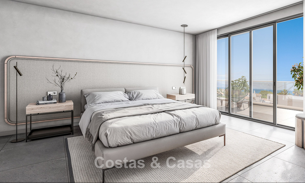 Apartamentos de obra nueva modernos con vistas panorámicas al mar en venta en Manilva, Costa del Sol 792932