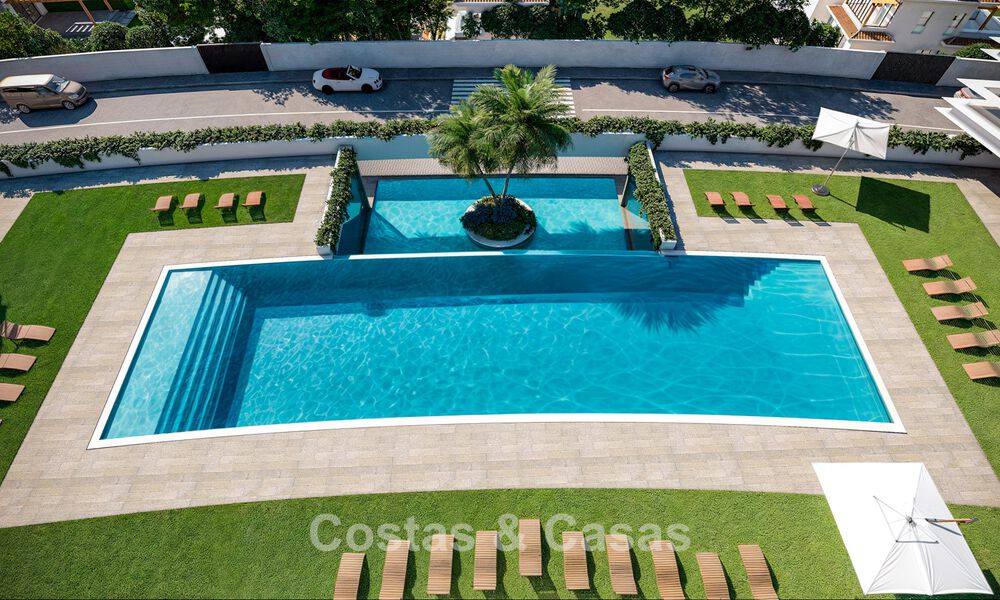 Apartamentos de obra nueva modernos con vistas panorámicas al mar en venta en Manilva, Costa del Sol 792941