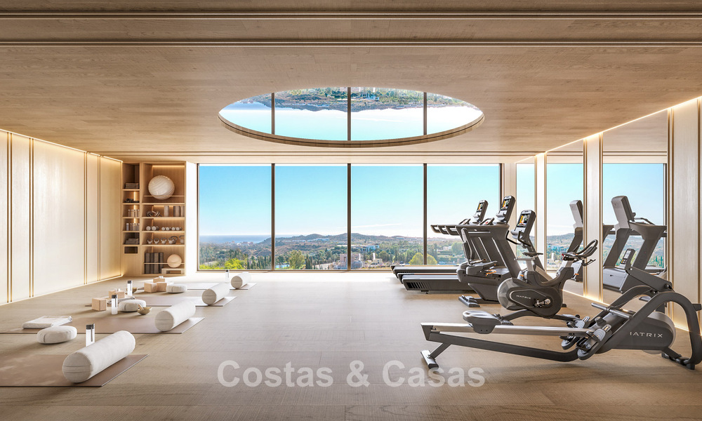 Apartamentos innovadores con vistas panorámicas al mar en venta en un resort de golf en Mijas Costa, Costa del Sol 792981