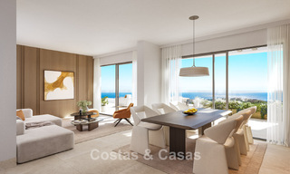 Apartamentos innovadores con vistas panorámicas al mar en venta en un resort de golf en Mijas Costa, Costa del Sol 792983 