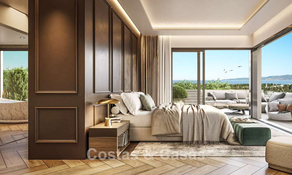 Apartamentos de lujo de alta gama en venta en una tranquila y prestigiosa urbanización de golf en el este de Marbella 793201