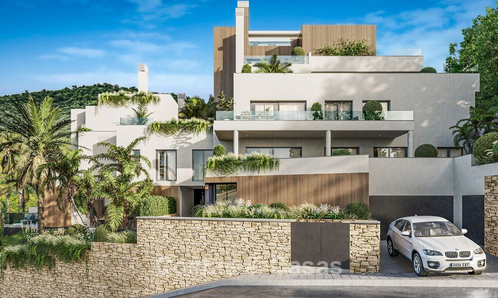 Apartamentos de lujo de alta gama en venta en una tranquila y prestigiosa urbanización de golf en el este de Marbella 793205