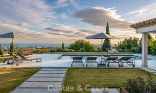 Villa mediterránea contemporánea lista para entrar a vivir, con vistas al mar sin interrupciones, en venta en Benahavís - Marbella 793395 