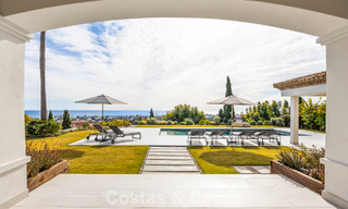 Villa mediterránea contemporánea lista para entrar a vivir, con vistas al mar sin interrupciones, en venta en Benahavís - Marbella 793444 