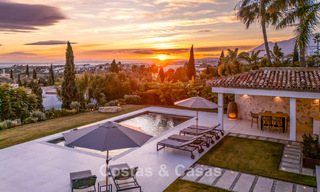 Villa mediterránea contemporánea lista para entrar a vivir, con vistas al mar sin interrupciones, en venta en Benahavís - Marbella 793453 