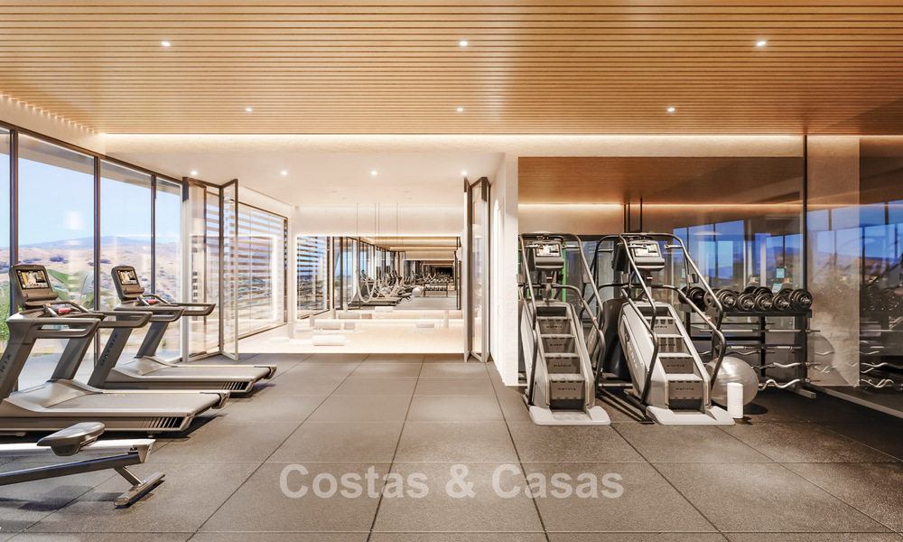 ¡Lanzamiento! Villas adosadas modernas con vistas al mar en venta en un complejo estilo resort en Elviria, Este de Marbella 793153