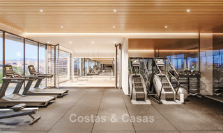 ¡Lanzamiento! Villas adosadas modernas con vistas al mar en venta en un complejo estilo resort en Elviria, Este de Marbella 793153 