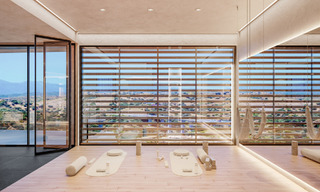 ¡Lanzamiento! Villas adosadas modernas con vistas al mar en venta en un complejo estilo resort en Elviria, Este de Marbella 793154 