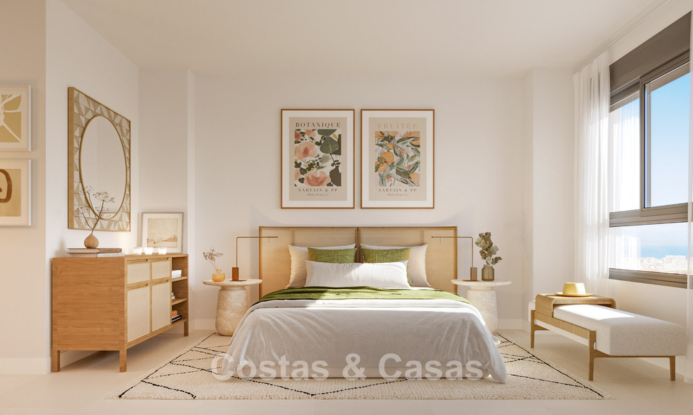 Apartamentos de obra nueva contemporáneos con vistas al mar en venta en Torremolinos, Costa del Sol 793813