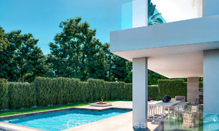 2 Villas de lujo nuevas en venta a poca distancia a pie de una casa club de golf en la New Golden Mile, Marbella - Estepona 794256 