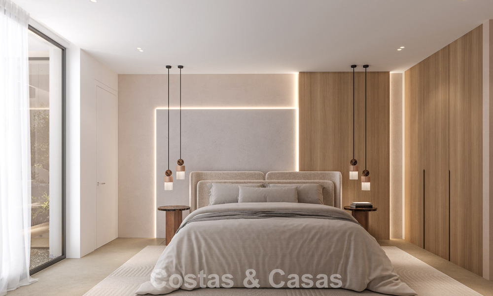 2 Villas de lujo nuevas en venta a poca distancia a pie de una casa club de golf en la New Golden Mile, Marbella - Estepona 794260