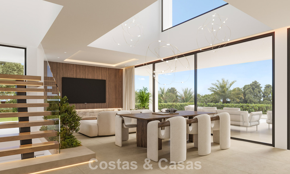 2 Villas de lujo nuevas en venta a poca distancia a pie de una casa club de golf en la New Golden Mile, Marbella - Estepona 794266