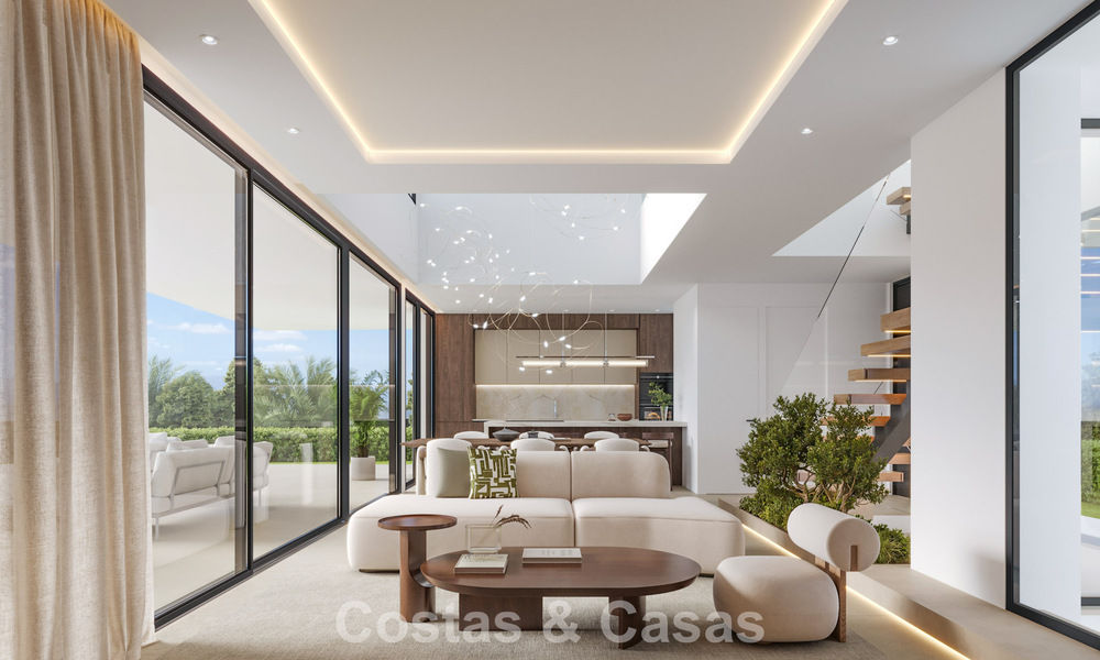 2 Villas de lujo nuevas en venta a poca distancia a pie de una casa club de golf en la New Golden Mile, Marbella - Estepona 794269