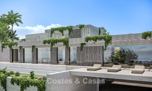 Parcela con proyecto avanzado de villa en venta en una comunidad cerrada en Benahavís - Marbella 794301